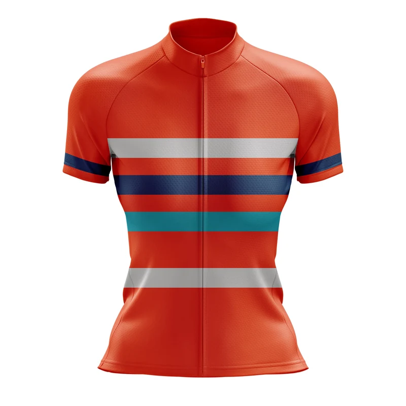 Women's Orange Cycling Jersey 26 Edition