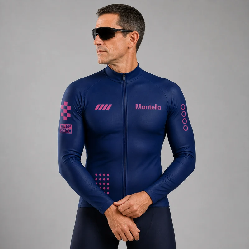 Men's Blue Label Long Sleeve Cycling Jersey 26/28