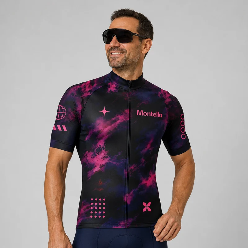 Men's Pink Space Label Cycling Jersey 26/24