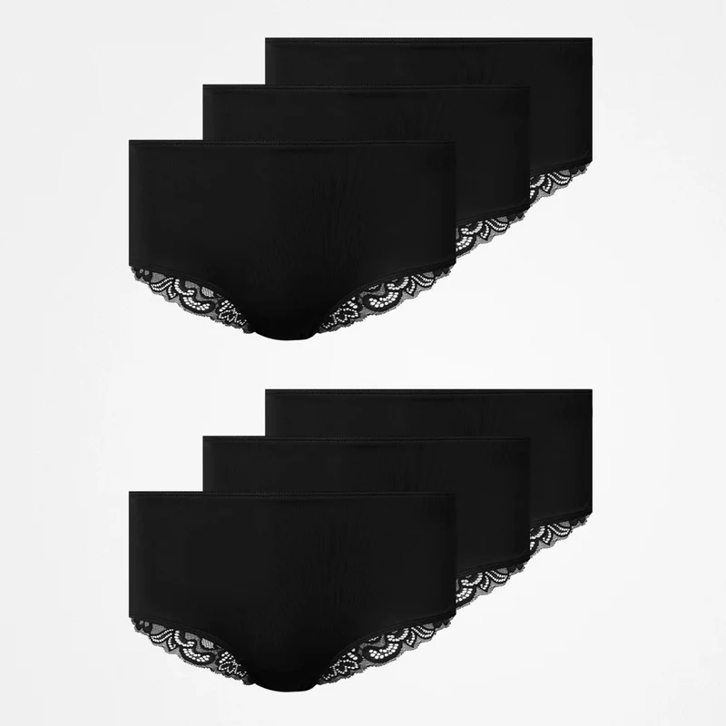 Seamless Hipster mit Spitze | Schwarz