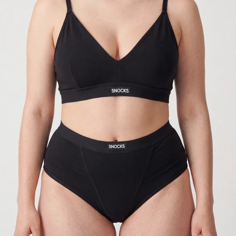 Retro Soft-BH Plus Size | Schwarz