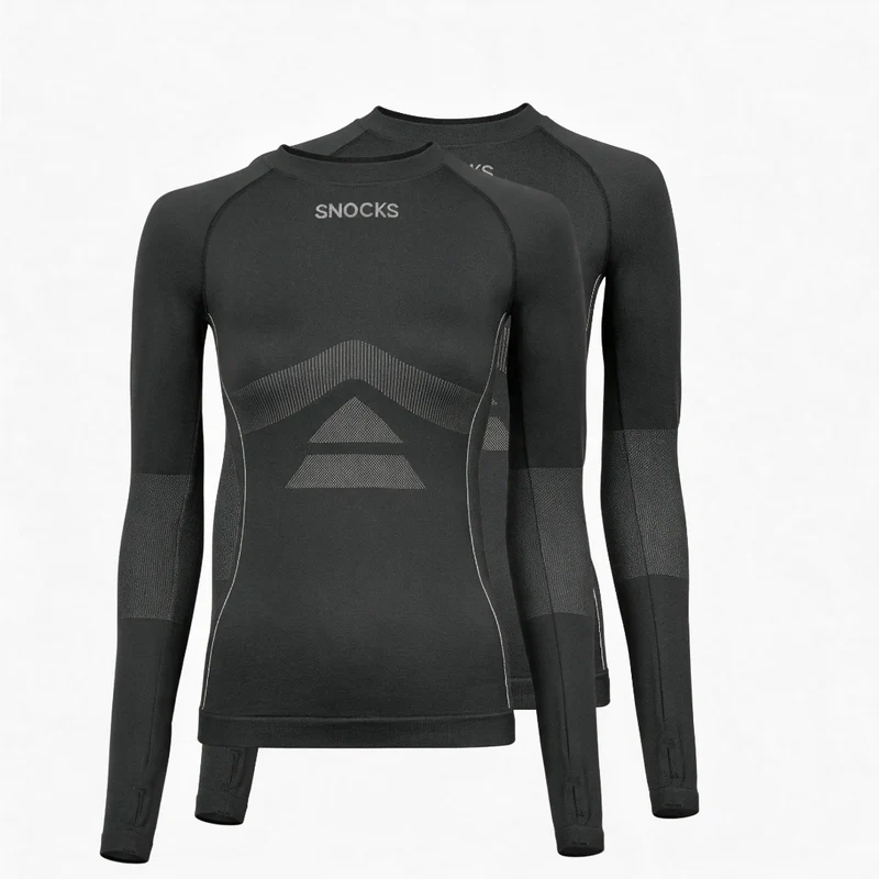 Thermo Longsleeve Damen | Dunkelgrau