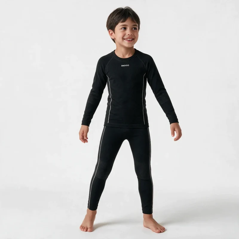 Thermounterwäschen Set Kinder | Schwarz