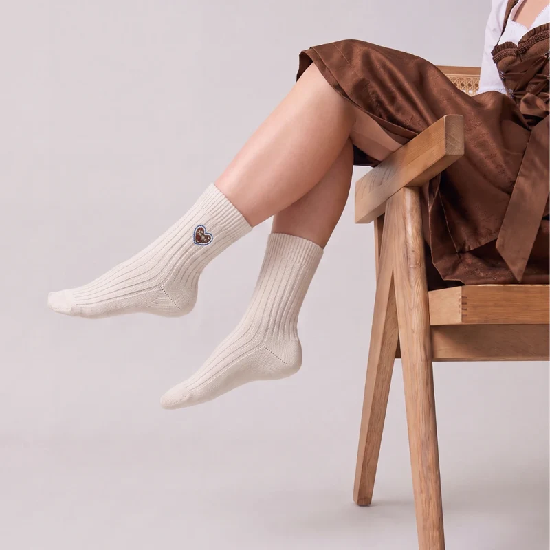 Norweger Socken | Off White "Lebkuchenherz & Brezn""-Edition"