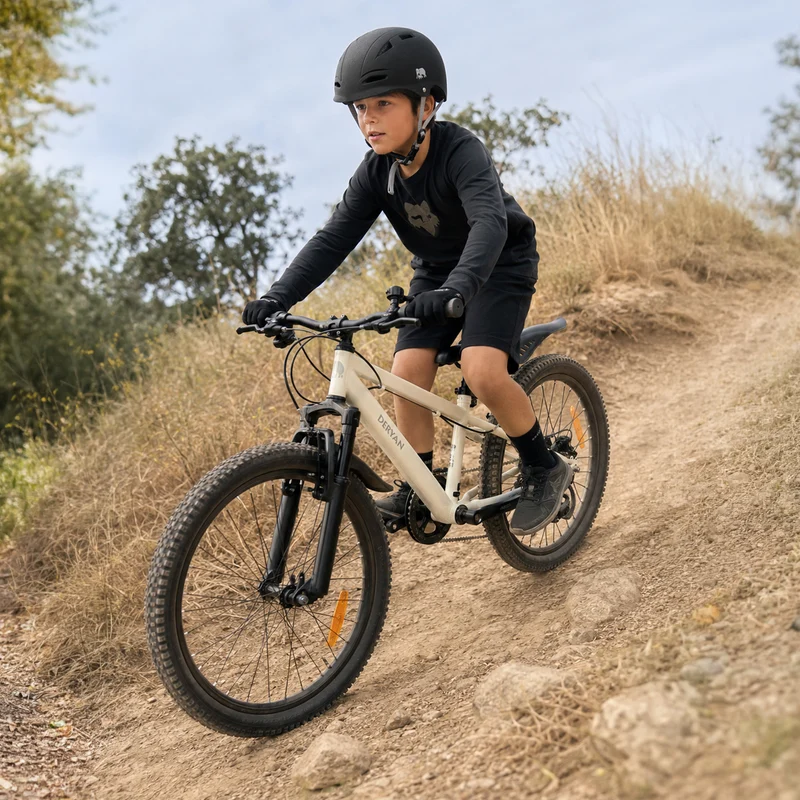 Kinder-Mountainbike 20 Zoll – Cremefarben