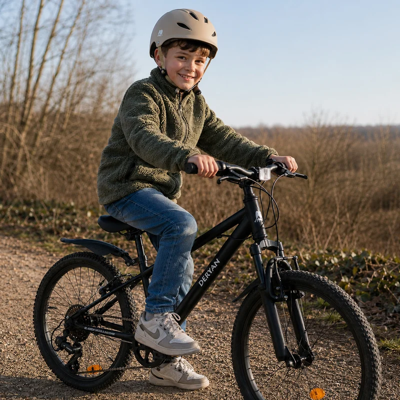 Kinder-Mountainbike 20 Zoll – Schwarz