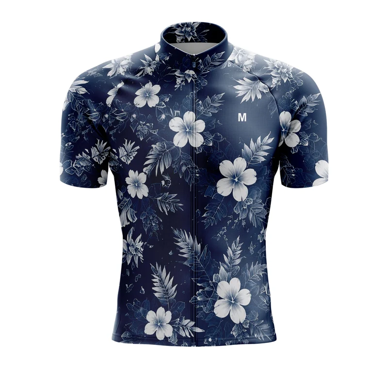 Men's Blue Floral Cycling Jersey 26/19 Edition