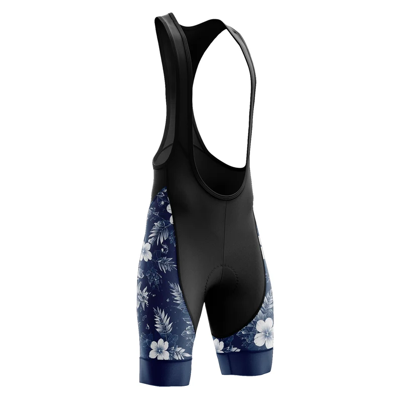 Men's Blue Floral Cycling Bib Shorts 26/19 Edition
