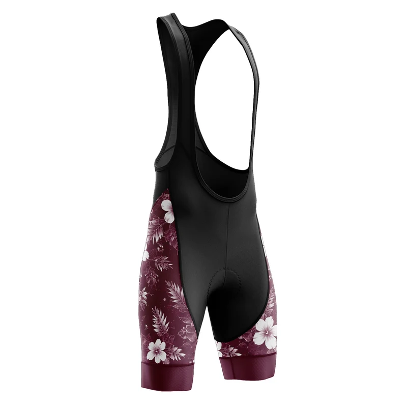 Men's Burgundy Floral Cycling Jersey or Bib Shorts 26/18 Edition
