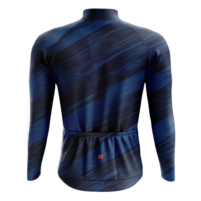 Men's Blue Long Sleeve Cycling Jersey 26/16