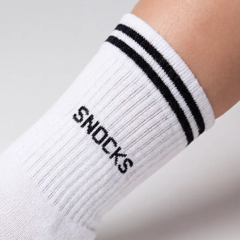 Hohe Sportsocken mit Streifen Kinder | Weiß
