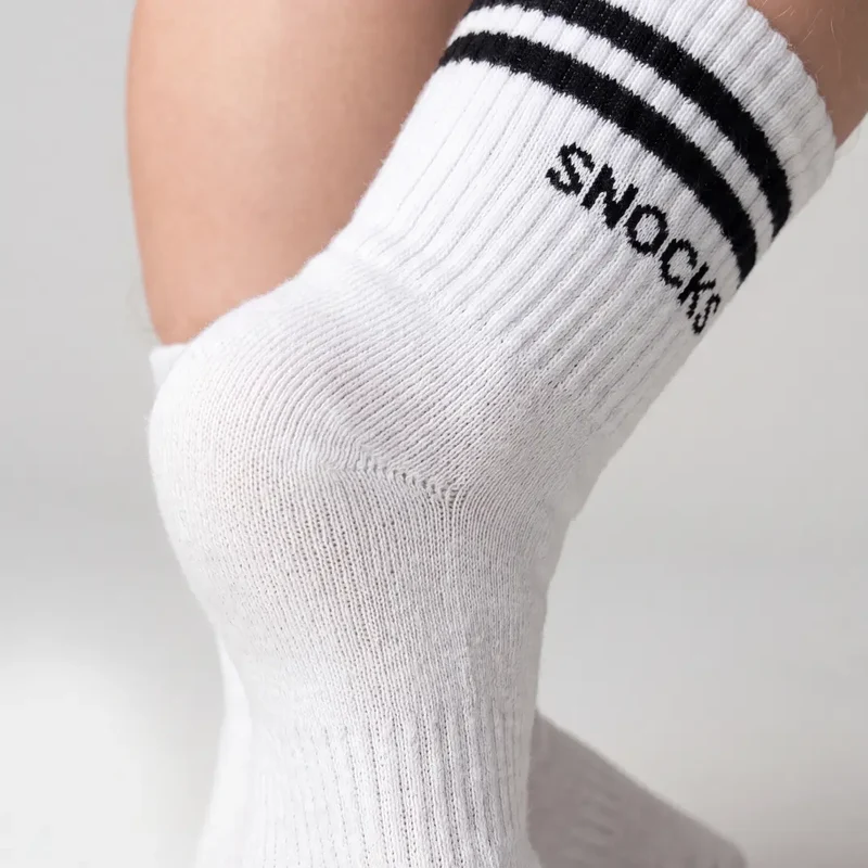 Hohe Sportsocken mit Streifen Kinder | Weiß
