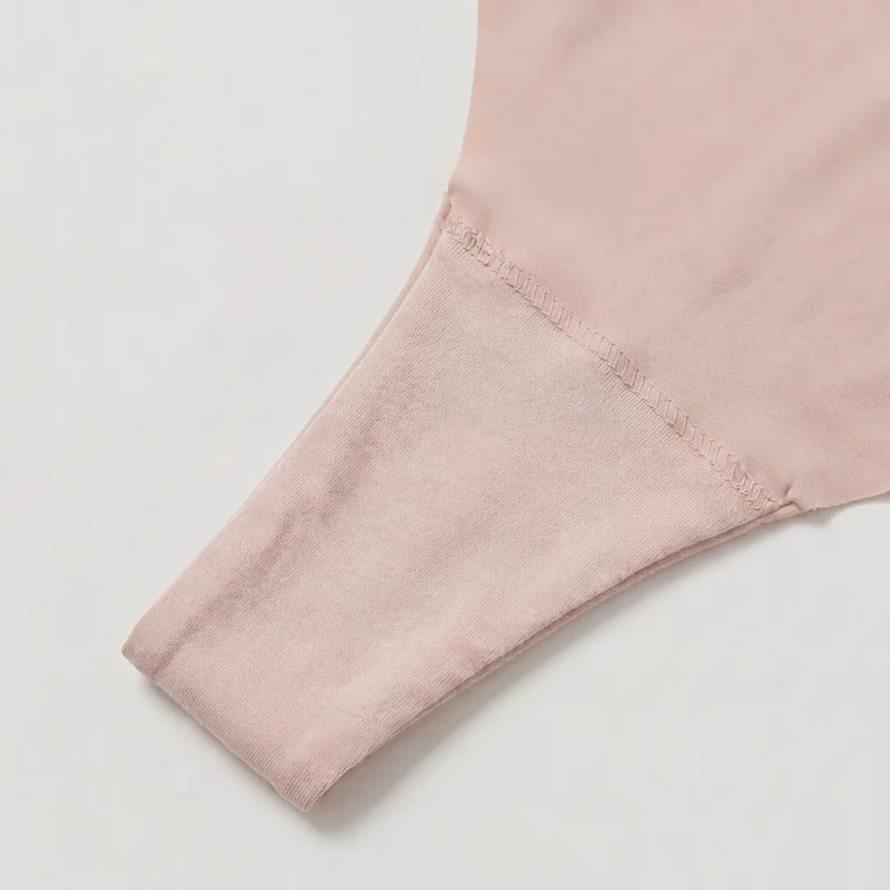 Microfiber High Waist Seamless Hipster | Beige