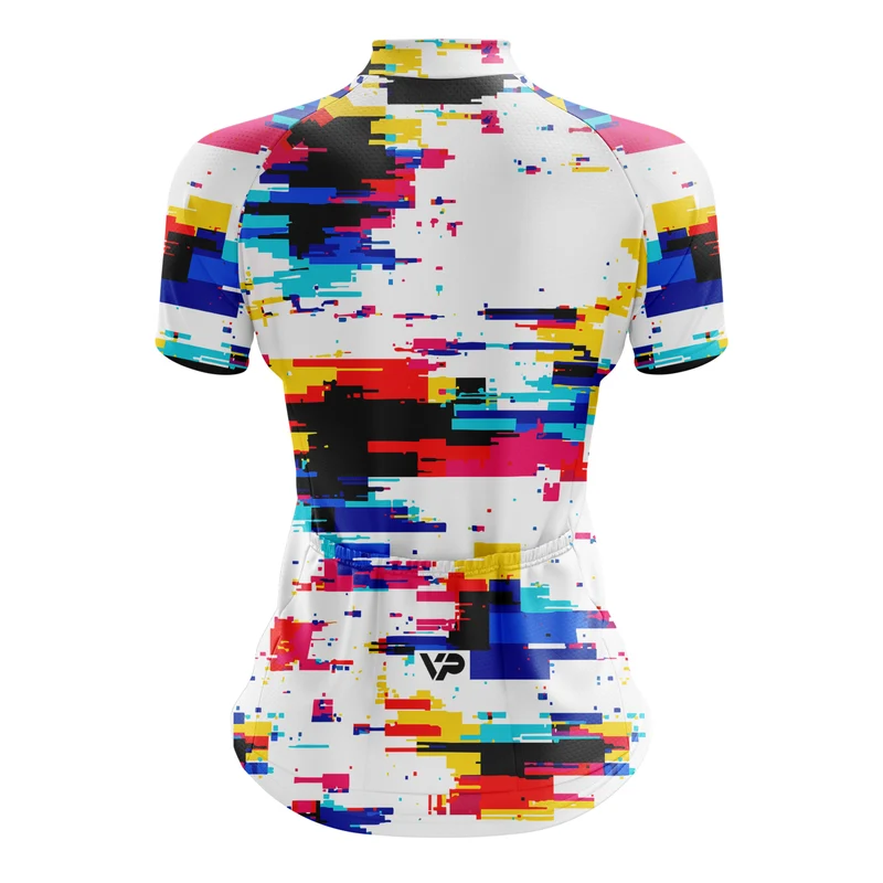 Women's White Pixel Cycling Kit