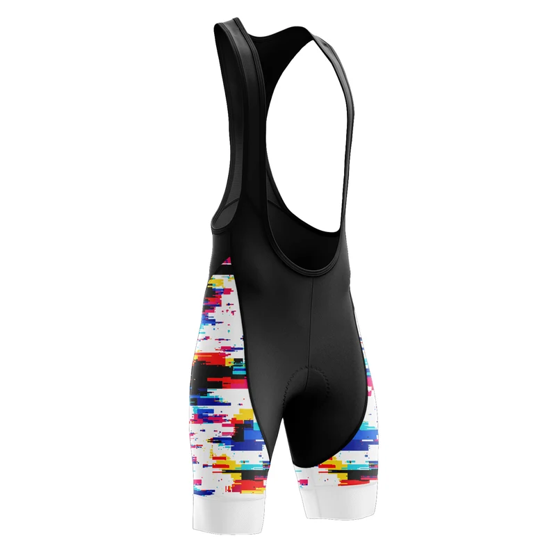 White Pixel Cycling Bib Shorts