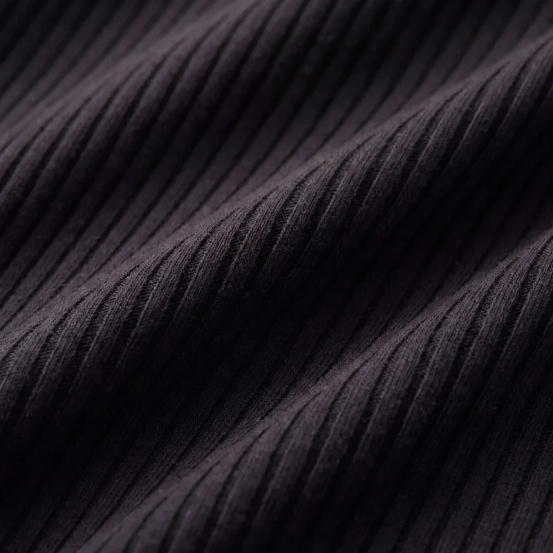 Loungehose Damen Rippstruktur | Schwarz