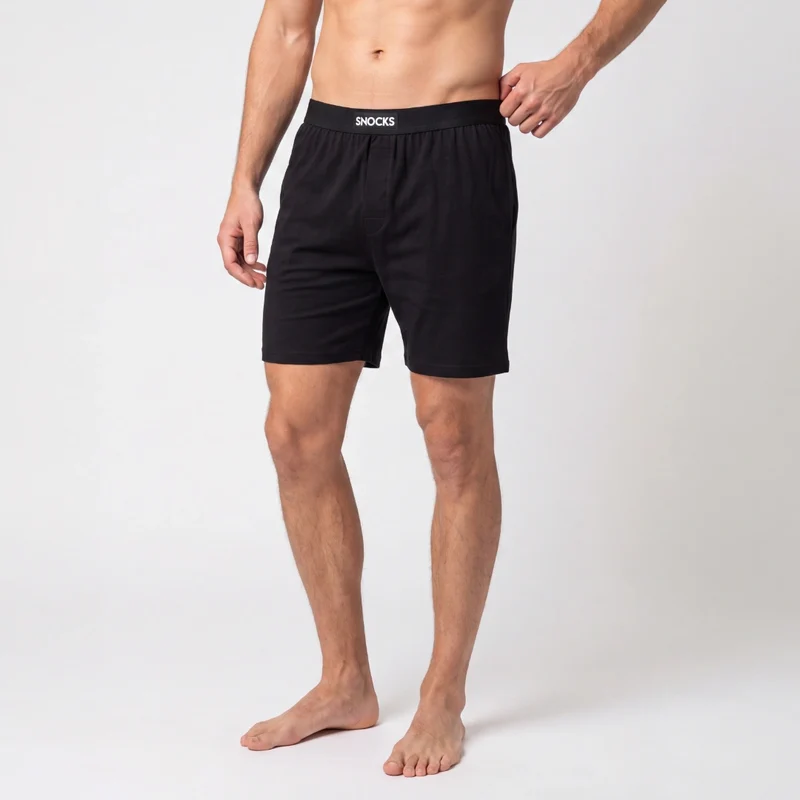 Schlafanzug Set Herren kurz | Schwarz