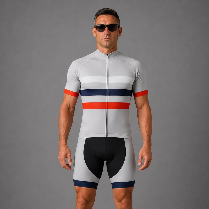 Men's Grey Cycling Jersey or Bib Shorts 26/9 Edition