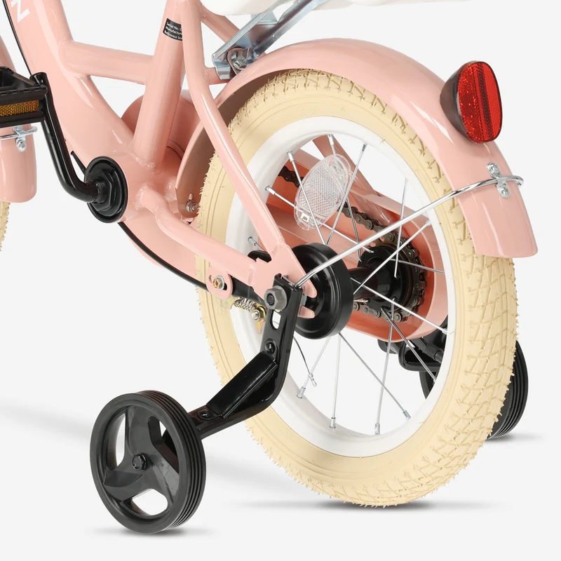 Zoey Mädchenfahrrad, Kinderfahrrad 16 Zoll mit Korb – Rosa