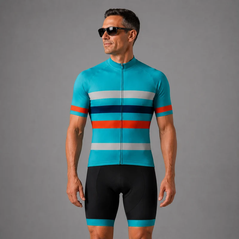 Men's Teal Cycling Jersey 26/7 Edition
