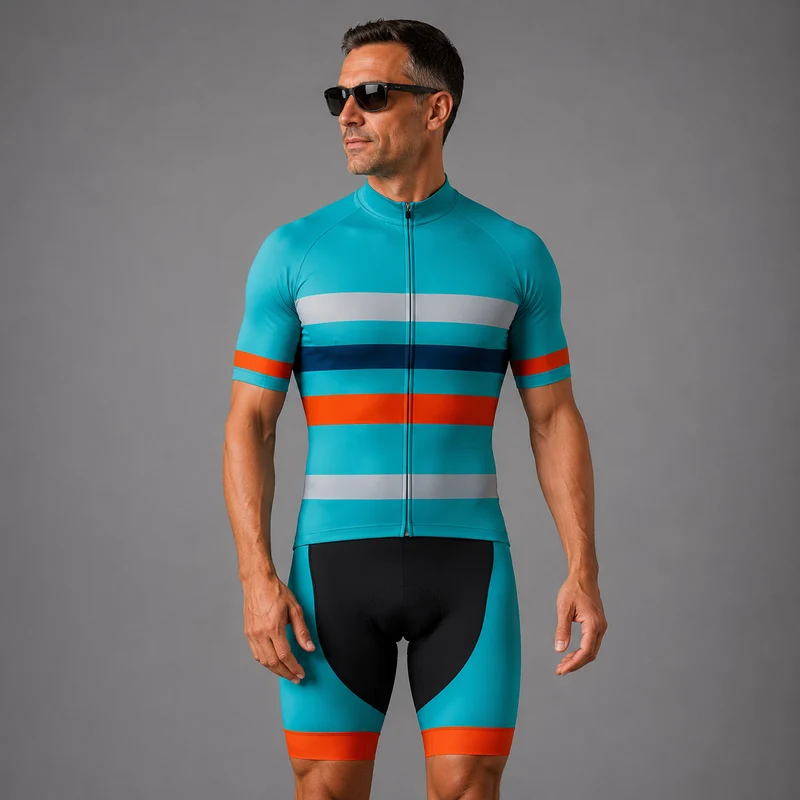 Men's Teal Cycling Jersey or Bib Shorts 26/7 Edition
