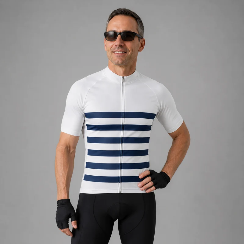 Men's White Cycling Jersey 26/5 Edition