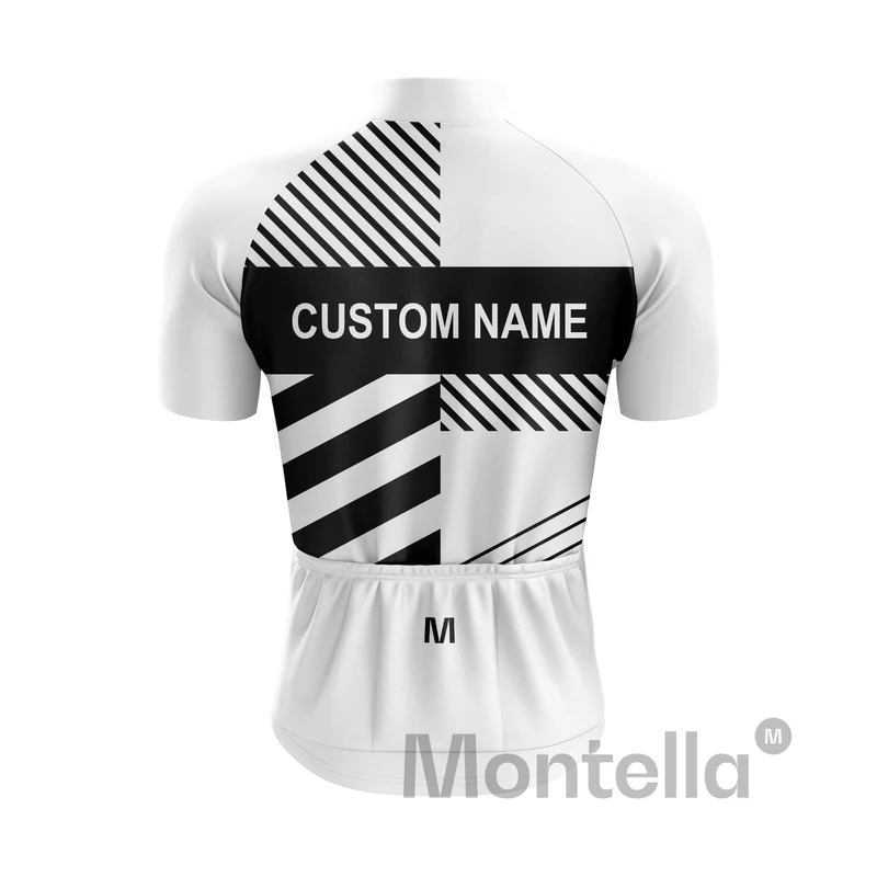 Custom White Black Cycling Jersey or Bib Shorts