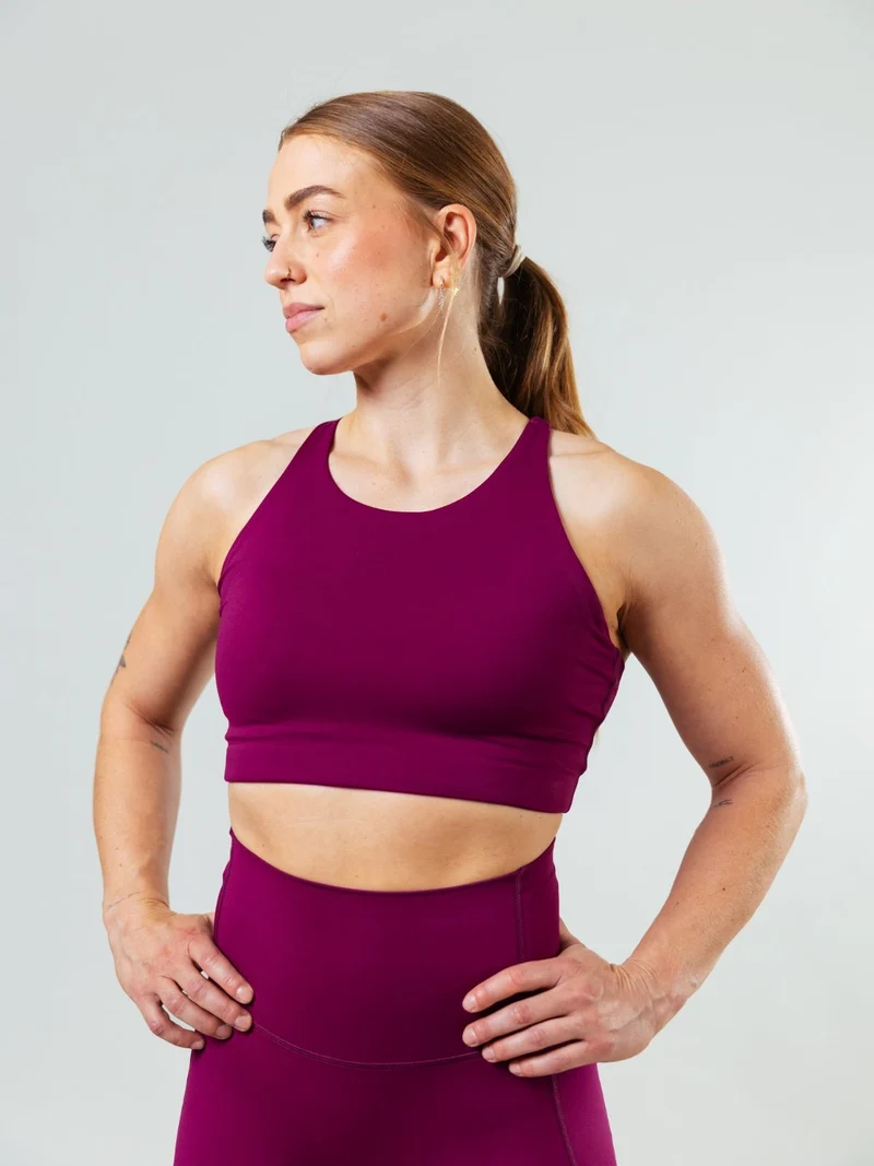 Race High Neck Bra Grape Purple