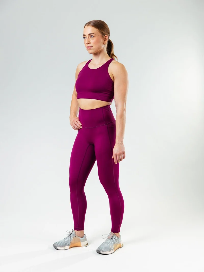 Race High Neck Bra Grape Purple