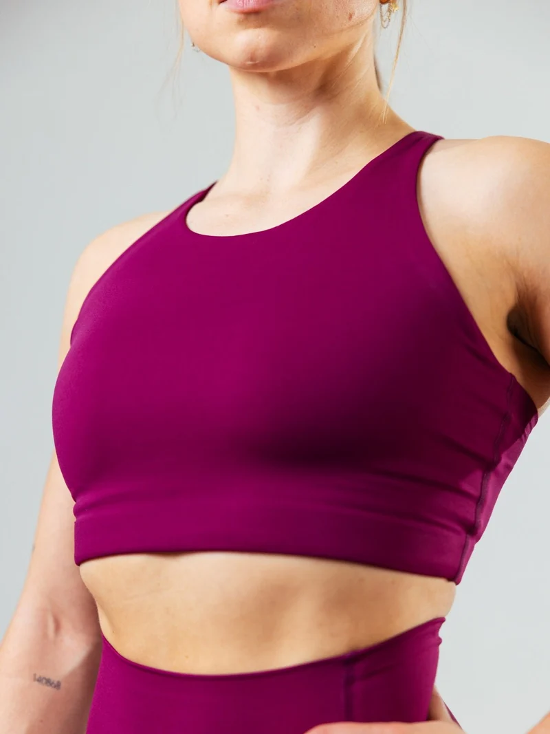 Race High Neck Bra Grape Purple