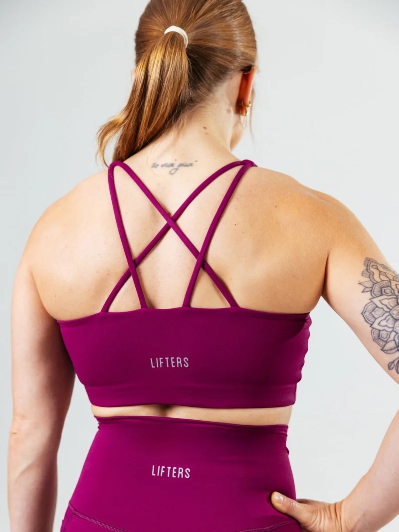 Race High Neck Bra Grape Purple