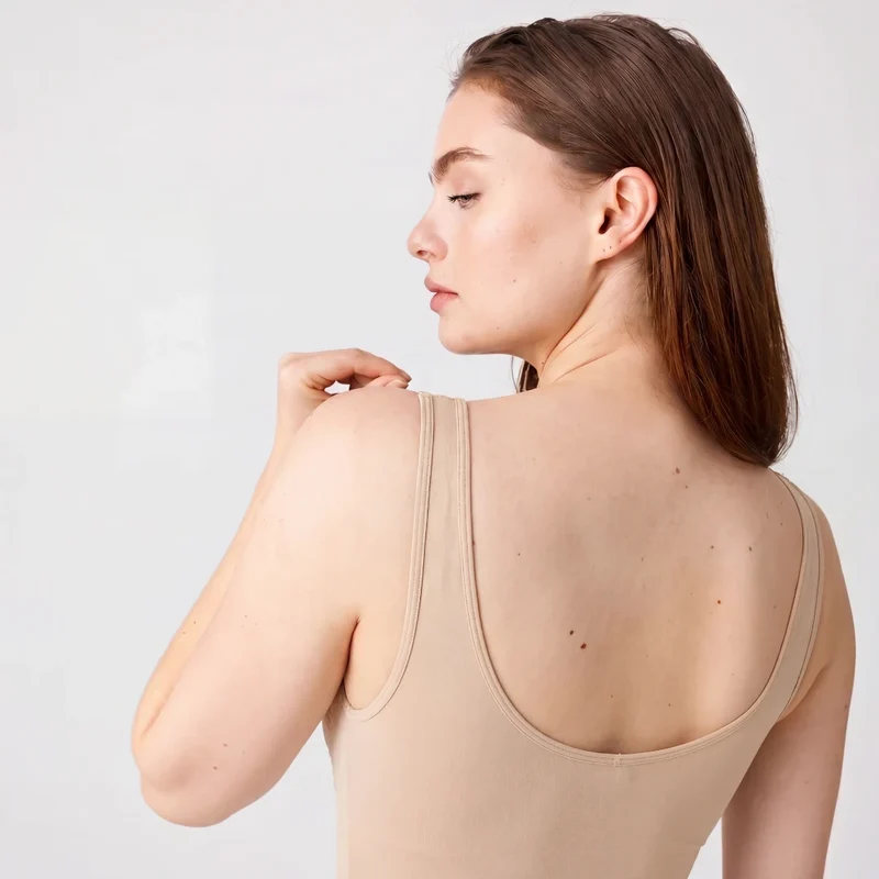 Shaping Body mit breiten Trägern | Beige