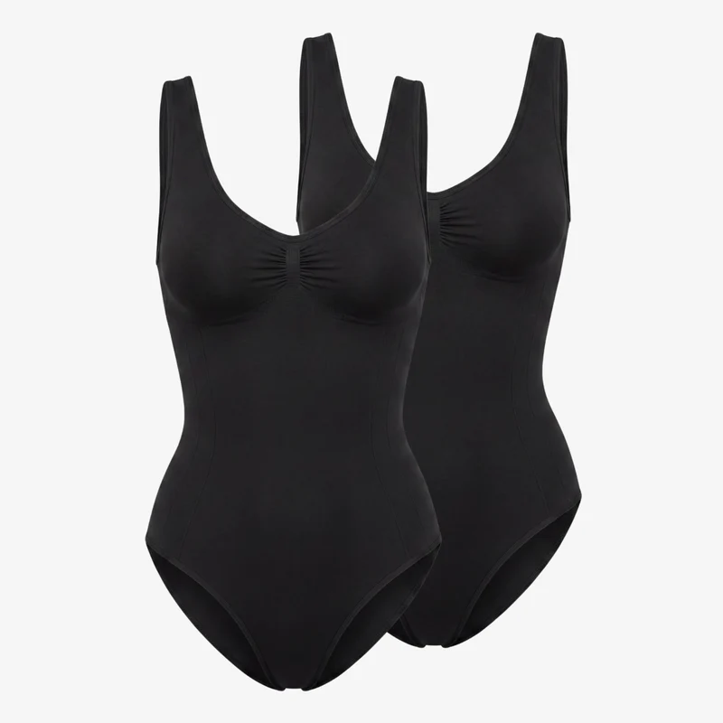 Shaping Body mit breiten Trägern | Schwarz