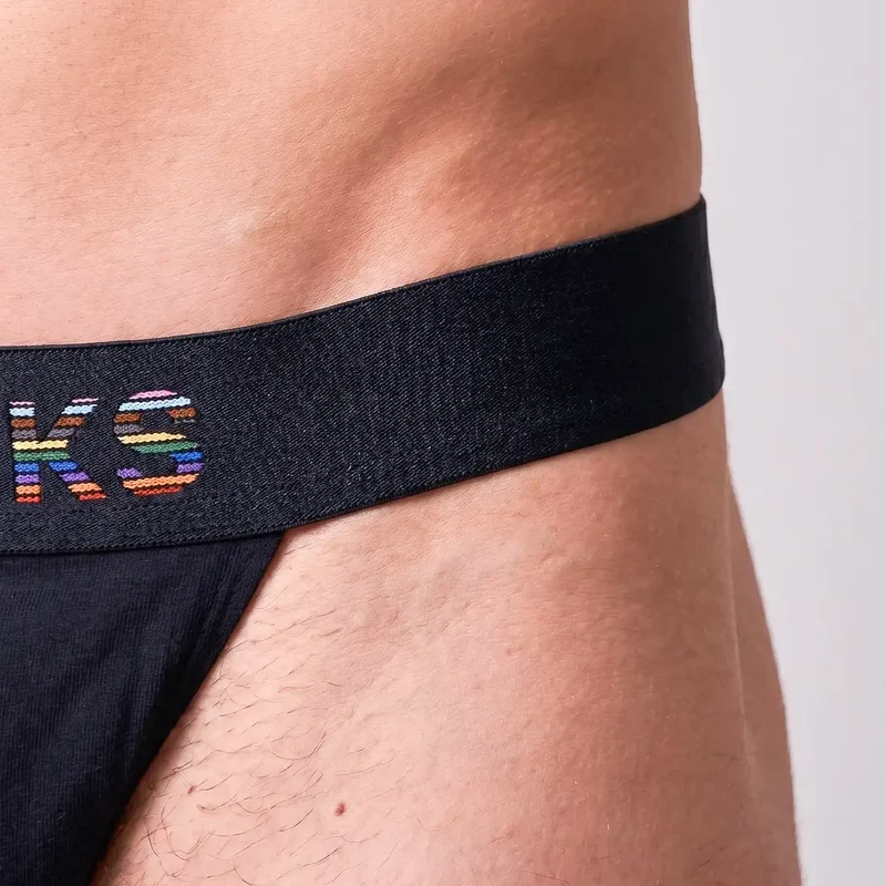 Männer Tanga Pride | Schwarz (Pride)