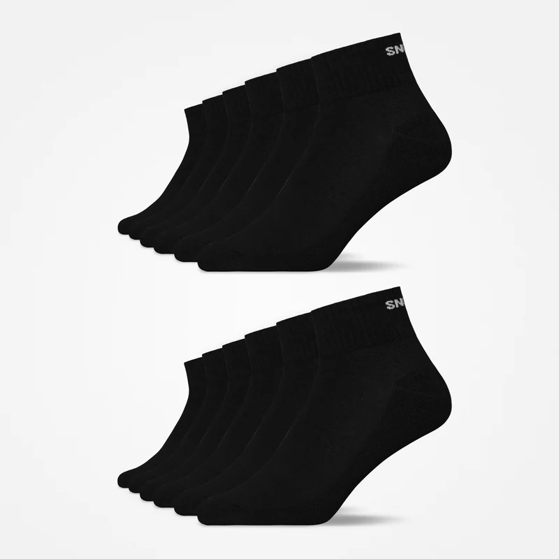 Retro Sneaker Socken | Schwarz (SNOCKS)
