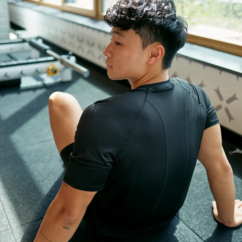 Trainingsshirt Raglan Herren | Silber Grau