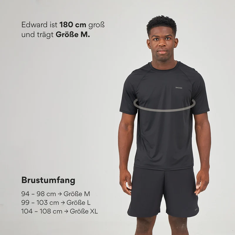 Trainingsshirt Raglan Herren | Silber Grau