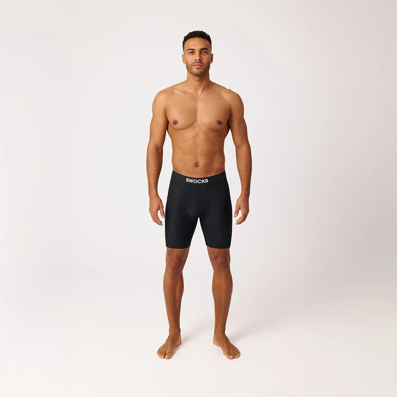 Lange Sport Boxershorts | Schwarz