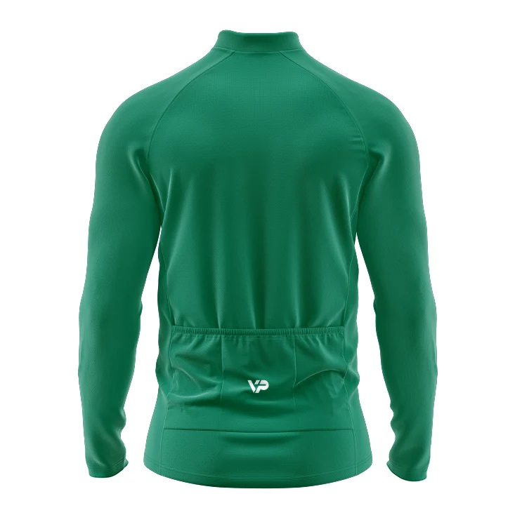 Green Long Sleeve Cycling Jersey