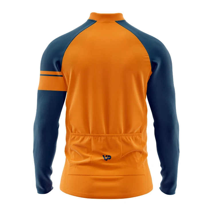 Orange Long Sleeve Cycling Jersey