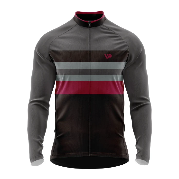 Grey Lines Winter Cycling Jacket Thermo Fleece