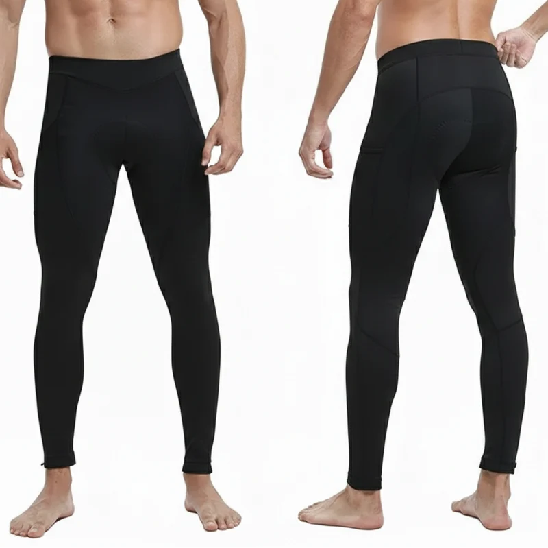 Winter Biking Pants with Padding Thermo Fleece