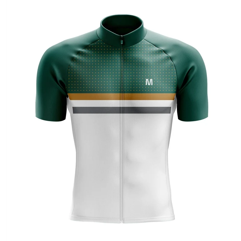 Men's Green White Cycling Jersey