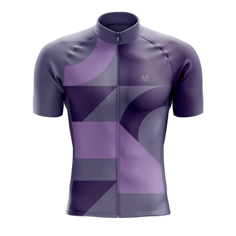 Men's Purple Pattern Cycling Jersey