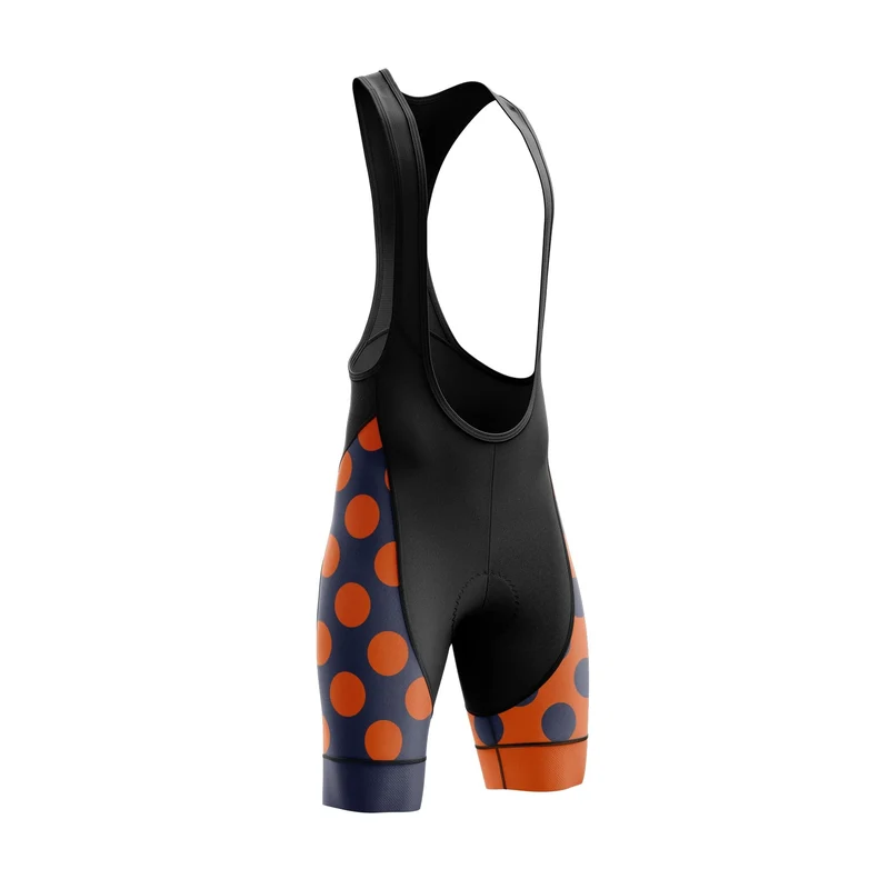 Men's Orange Dots Dots Cycling Bib Shorts
