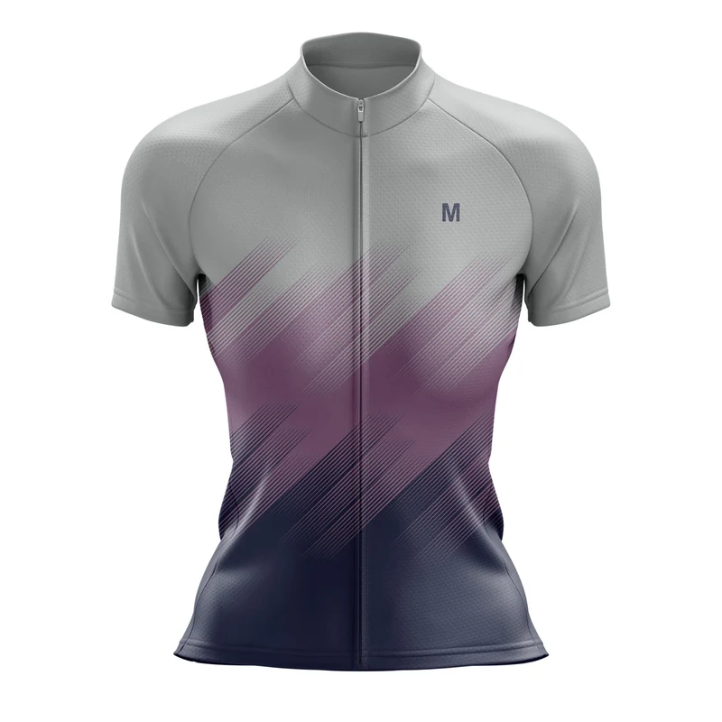 Women's Grey Gradient Cycling Jersey