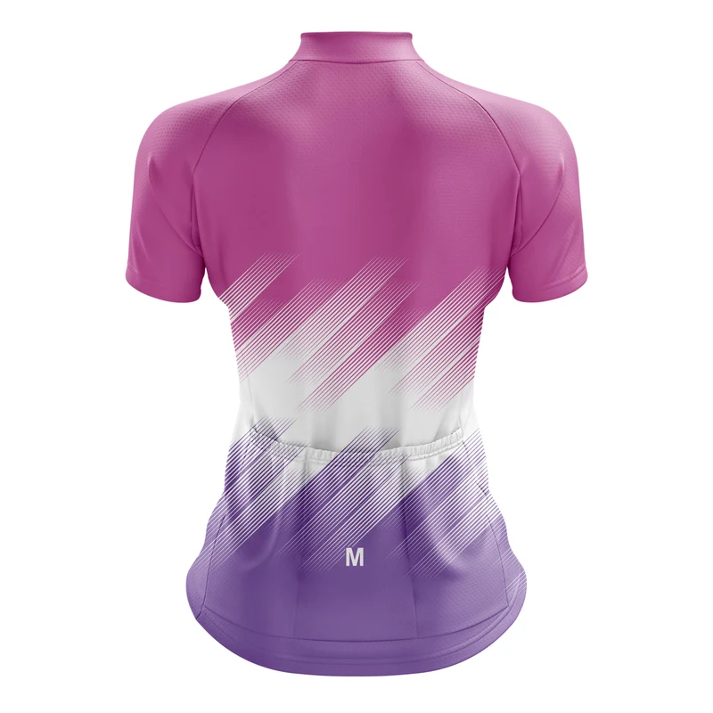 Women's Pink Gradient Cycling Jersey