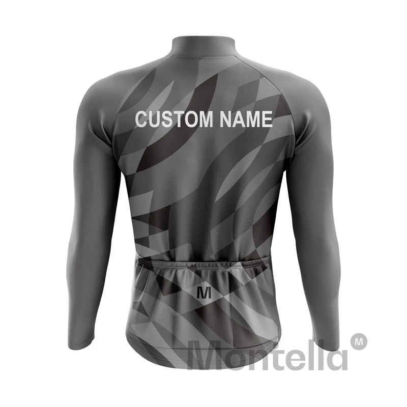 Custom Long Sleeve Cycling Jersey - Blue