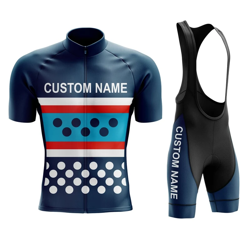 Custom Blue Cycling Jersey or Bib Shorts