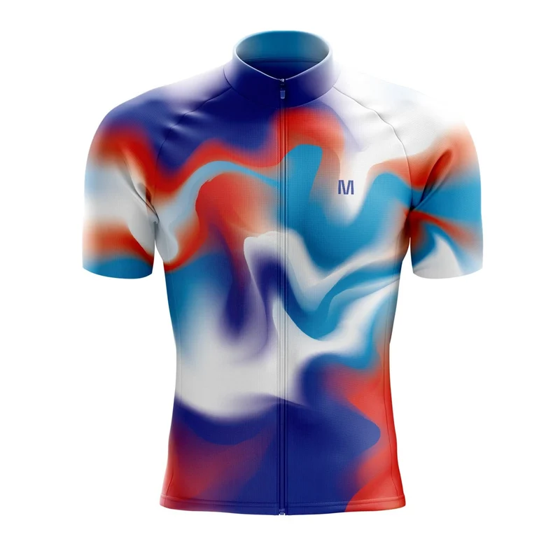 Men's Purple Gradient Cycling Jersey